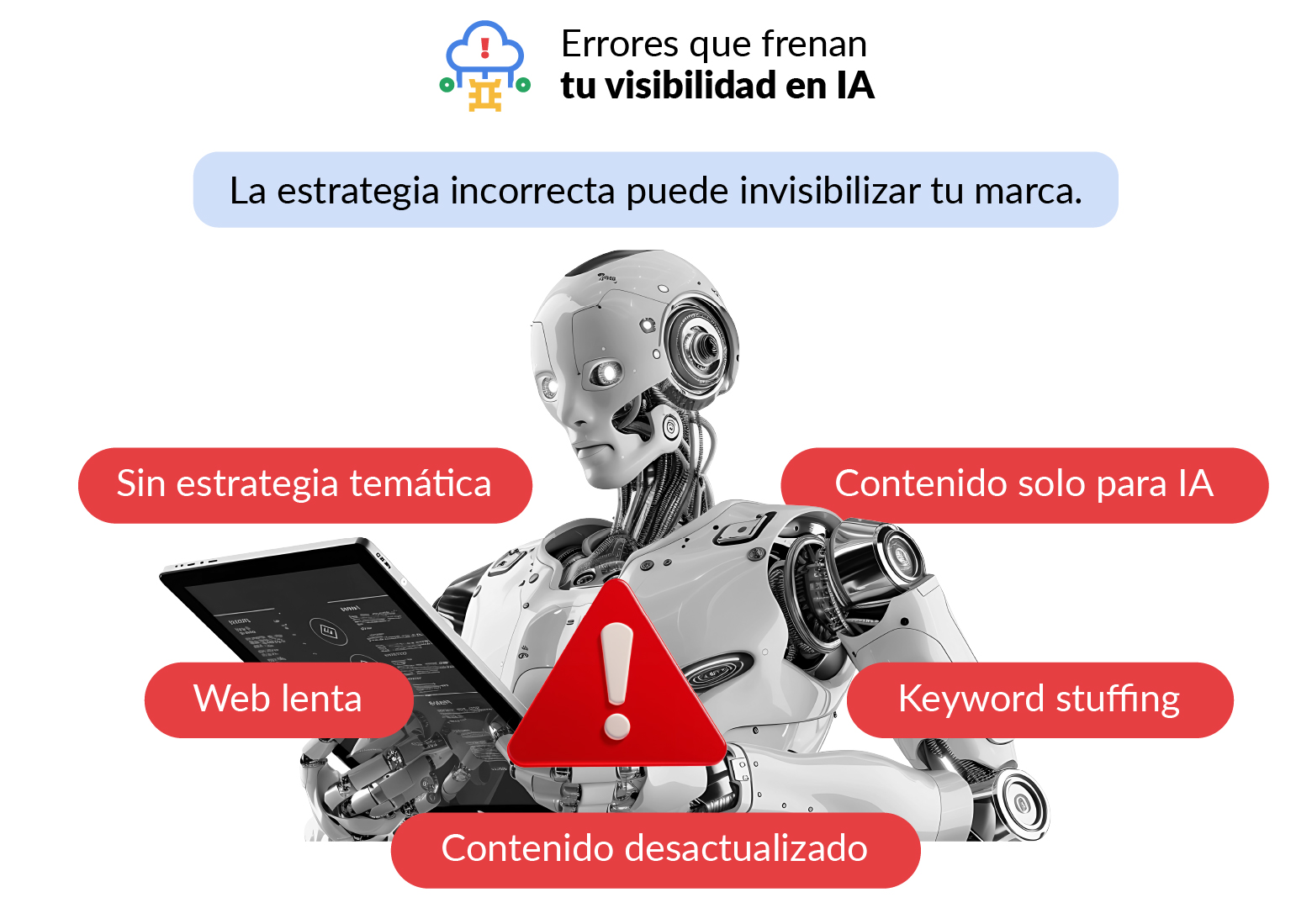 Errores que frenan tu visibilidad en IA